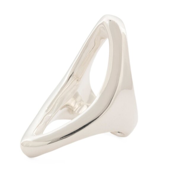 TEOCALLI Silver Made In Mexico Sterling Silver Elongated Oval Ring
